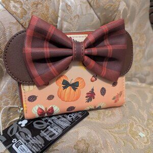 Disney Minnie Pumpkin Fall Loungefly Wallet